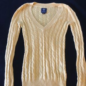 Yellow American Eagle V-neck Sweater